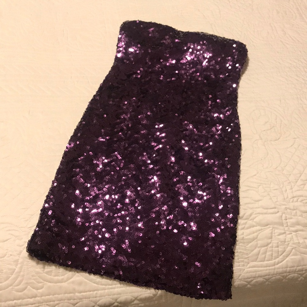 purple sequin dress